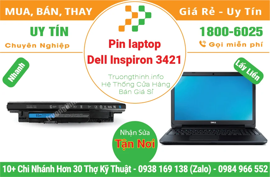 Thay Pin Laptop Dell Inspiron 3421