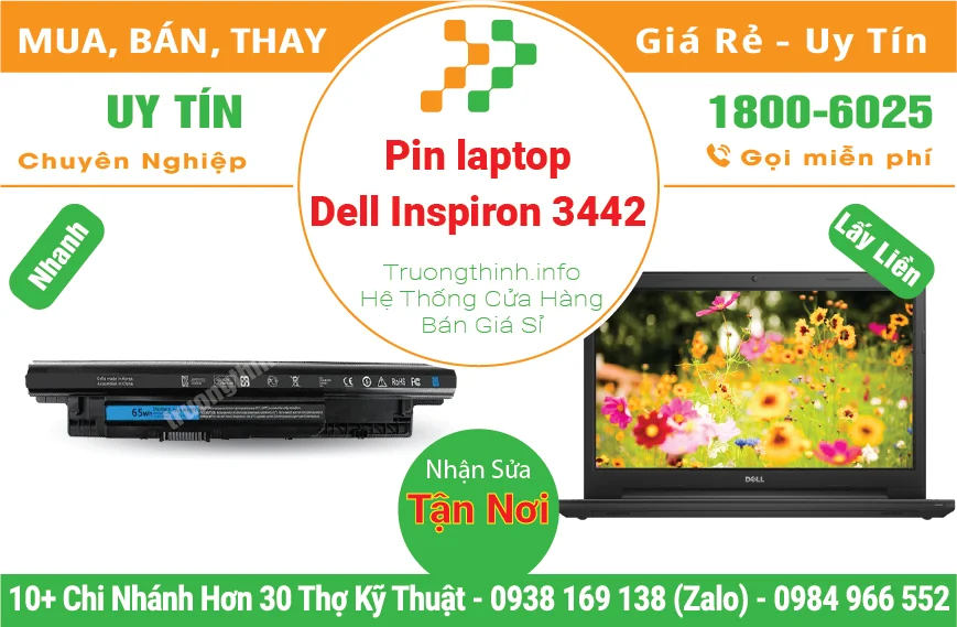 Thay Pin Laptop Dell Inspiron 3442