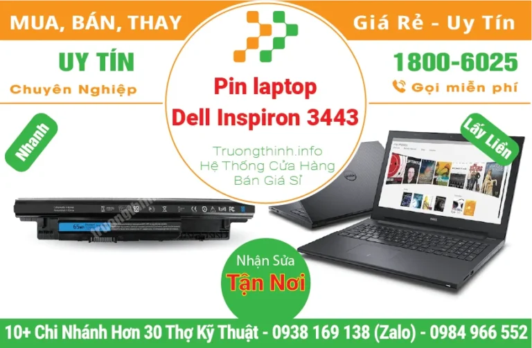 Thay Pin Laptop Dell Inspiron 3443