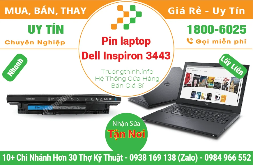 Pin Laptop Dell Inspiron 3443