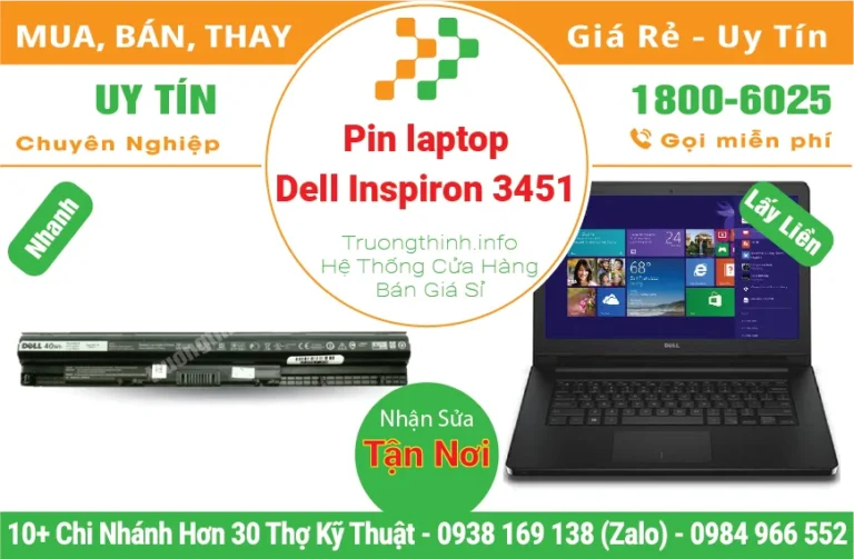 Thay Pin Laptop Dell Inspiron 3451