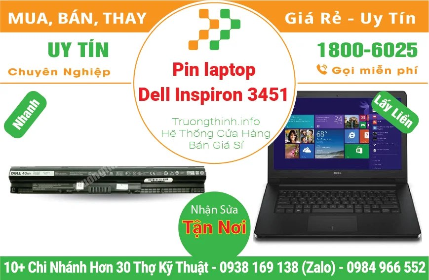 Pin Laptop Dell Inspiron 3451