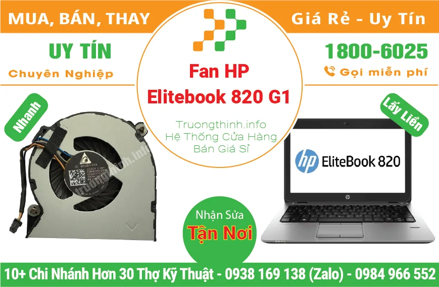 Thay Fan Quạt Laptop HP Elitebook 820 G1