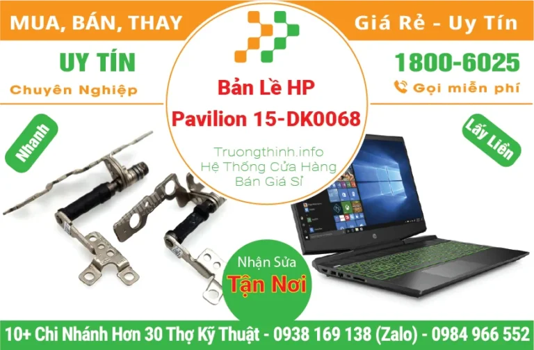Thay Bản Lề Laptop HP Gaming Pavilion 15-DK0068