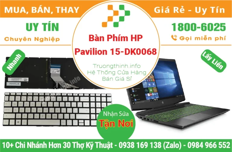 Thay Bàn Phím Laptop HP Gaming Pavilion 15-DK0068