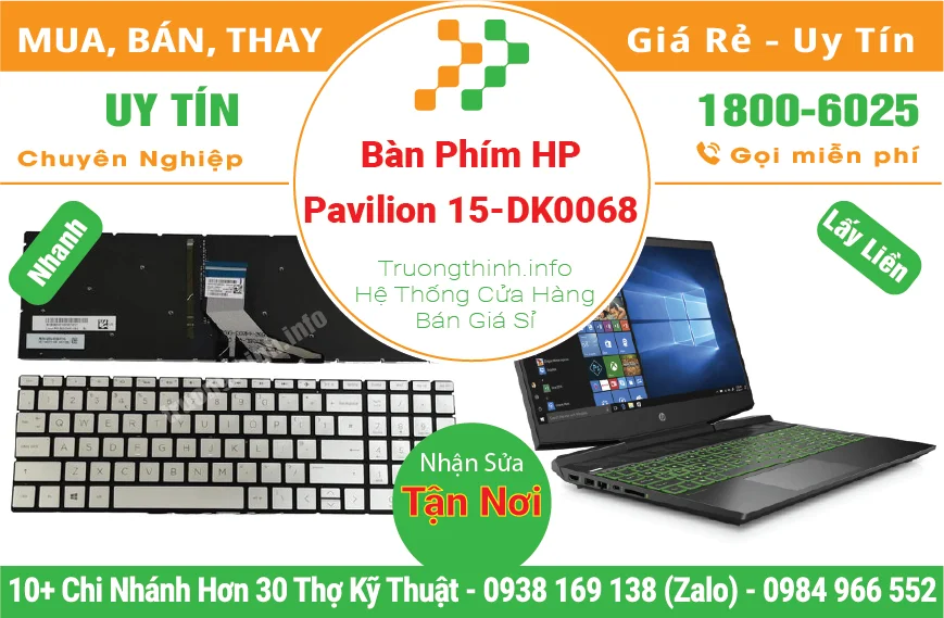 Bàn Phím Laptop HP Gaming Pavilion 15-DK0068