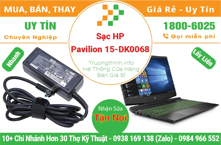 Thay Sạc Laptop HP Gaming Pavilion 15-DK0068