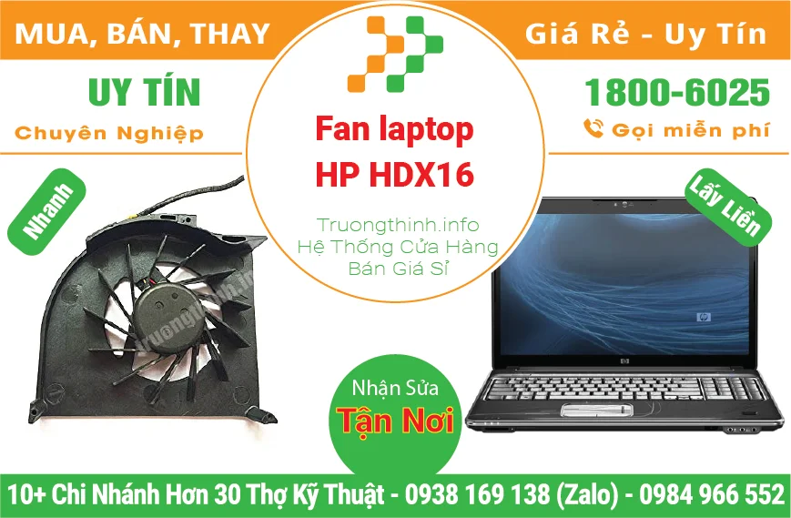 Thay Fan Quạt Laptop HP HDX16