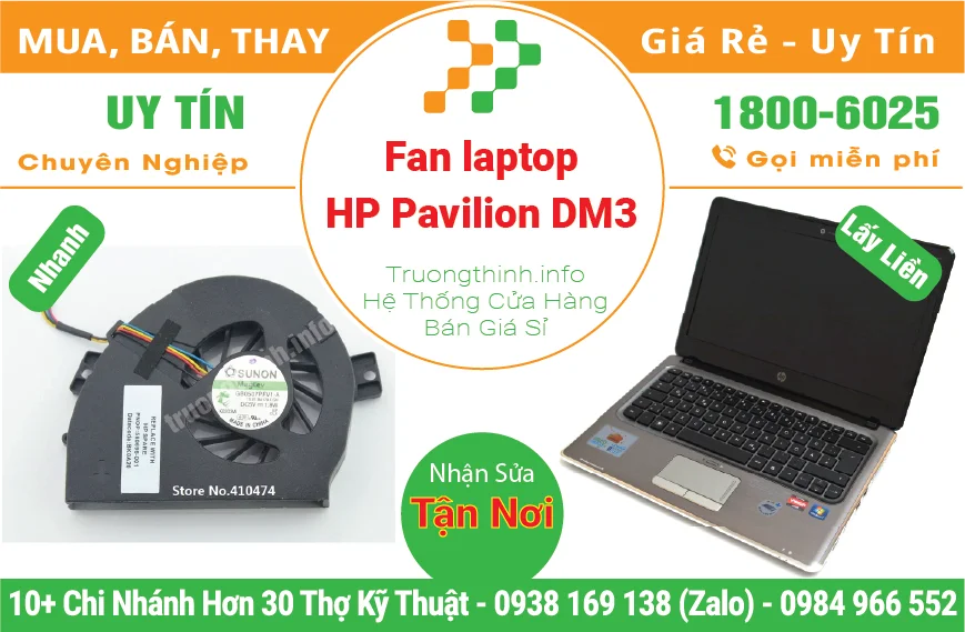 Thay Fan Quạt Laptop HP Pavilion DM3
