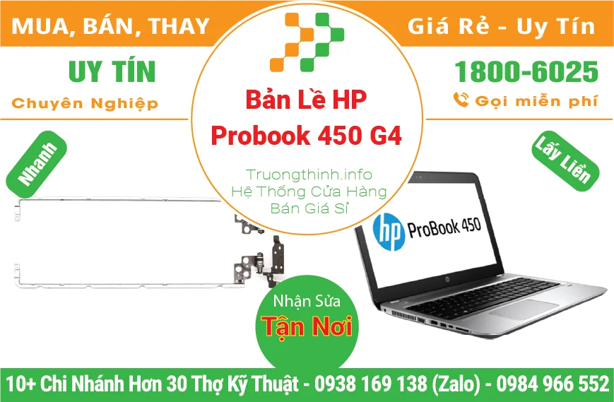 Thay Bản Lề Laptop HP Probook 450 G4