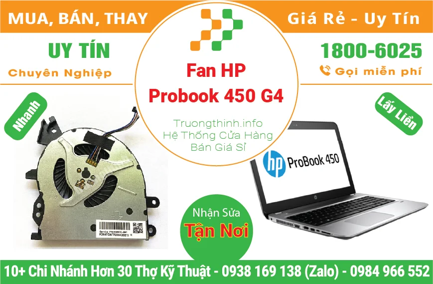 Thay Fan Quạt Laptop HP Probook 450 G4