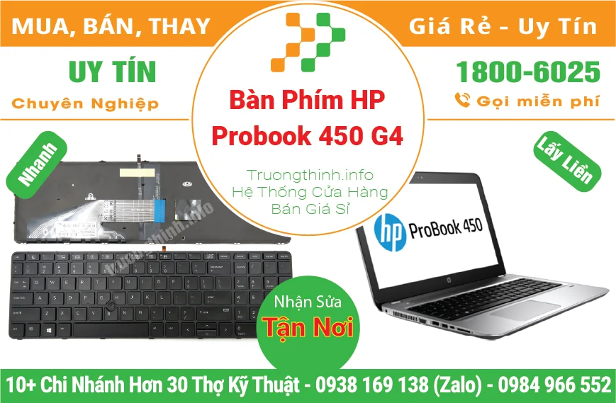Thay Bàn Phím Laptop HP Probook 450 G4