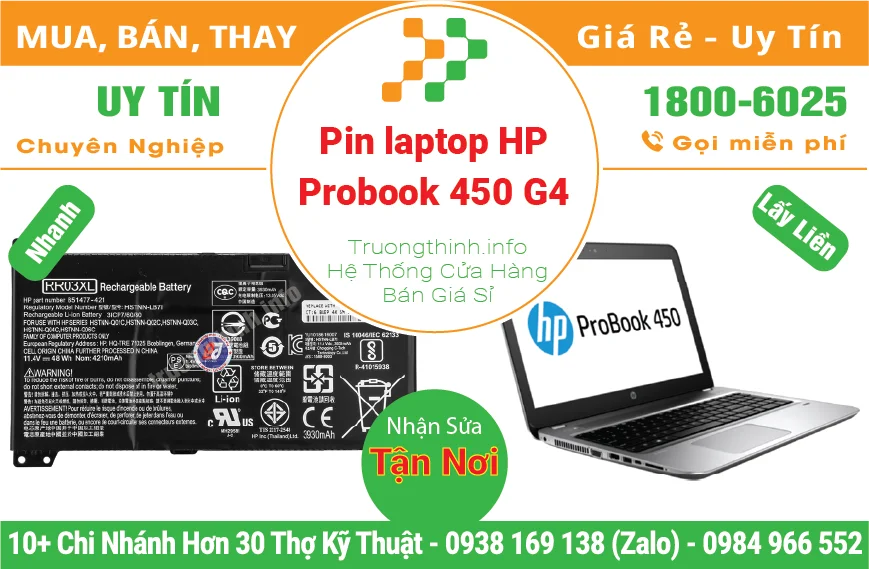 Pin Laptop HP Probook 450 G4