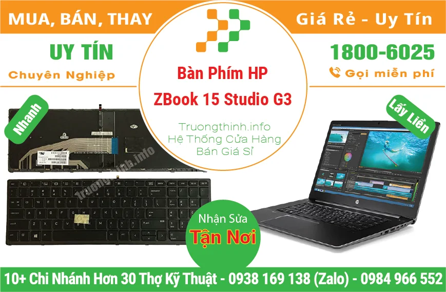 Bàn Phím Laptop HP ZBook 15 Studio G3