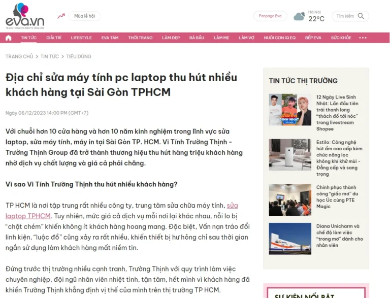 Địa chỉ sửa máy tính pc laptop thu hút nhiều khách hàng tại Sài Gòn TPHCM - Eva.vn