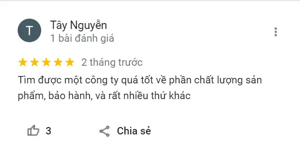 Khách hàng đánh giá trên google map Vi Tính Trường Thịnh Phú Nhuận