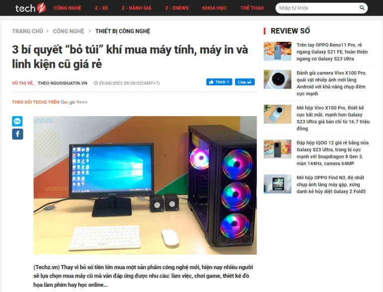 3 bí quyết “bỏ túi” khí mua máy tính, máy in và linh kiện cũ giá rẻ -Techz.vn