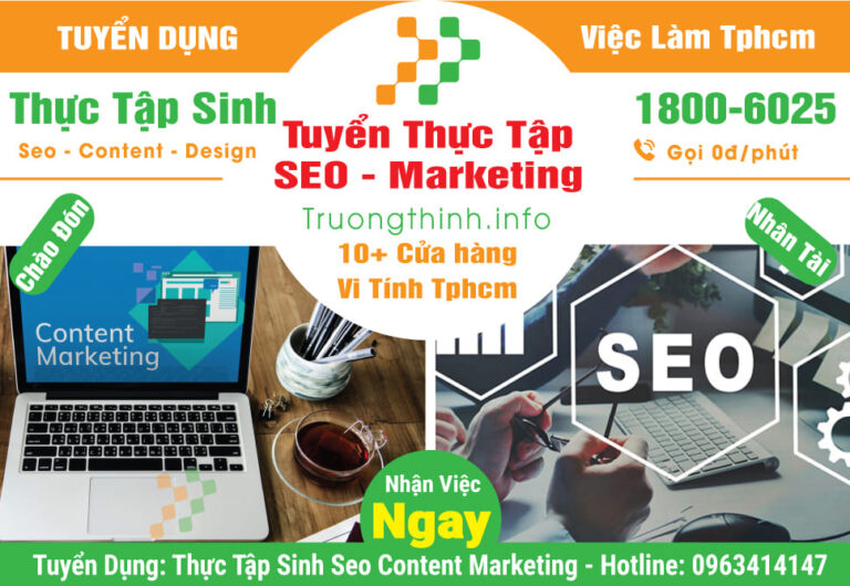 Tuyển Thực Tập Sinh Seo Content Marketing