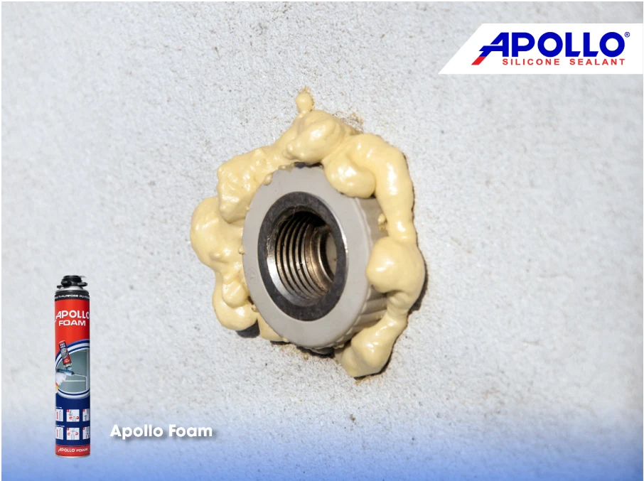 Apollo PU Foam được sử dụng trám kín khe hở lớn như khe hở đường ống
