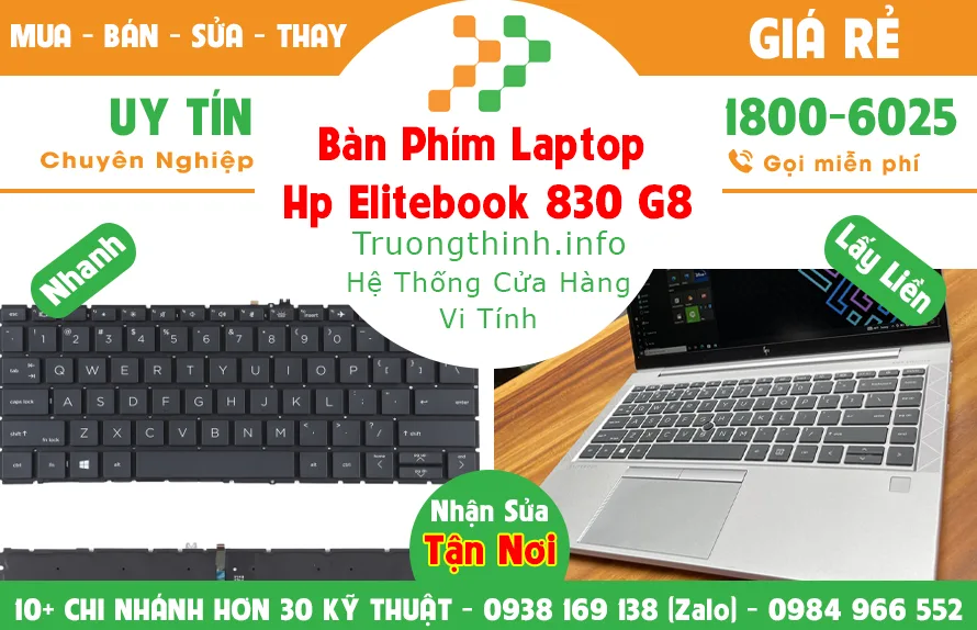 Mua Bán Sửa Thay Bàn Phím Laptop Hp Elitebook 830 G8 Giá Rẻ | Vi Tính Trường Thịnh