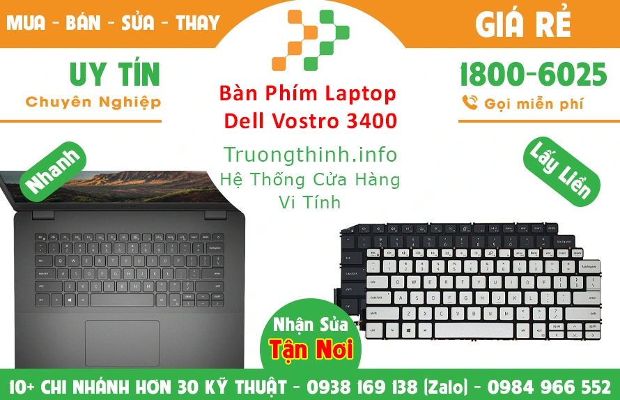 Bán Bàn Phím Laptop Dell Vostro 3 Chính Hãng Giá Rẻ