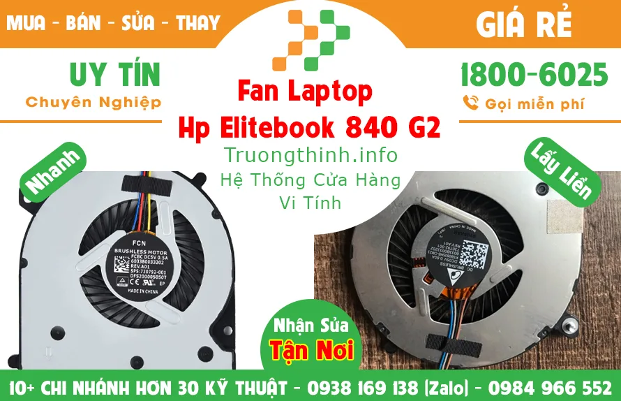 Quạt Laptop Hp Elitebook 840 G2 Giá Rẻ | Vi Tính Trường Thịnh