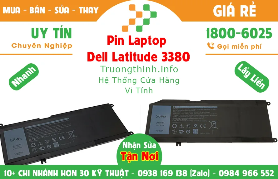 Mua Bán Pin Laptop Dell Latitude 3380 Giá Rẻ | Vi Tính Trường Thịnh