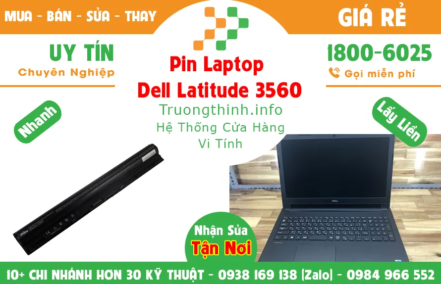 Mua Bán Pin Laptop Dell Latitude 3560 Giá Rẻ | Vi Tính Trường Thịnh Mua Bán Pin Laptop Dell Latitude 3560 Giá Rẻ | Vi Tính Trường Thịnh