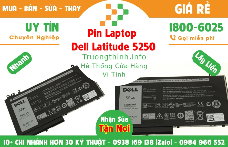 Mua Bán Pin Laptop Dell Latitude 5250 Giá Rẻ | Vi Tính Trường Thịnh