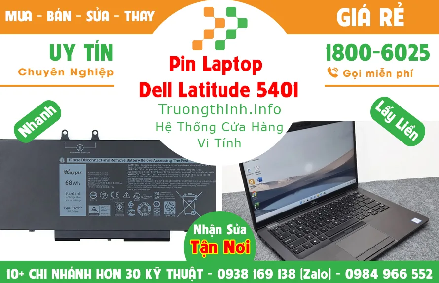 Mua Bán Pin Laptop Dell Latitude 5401 Giá Rẻ | Vi Tính Trường Thịnh