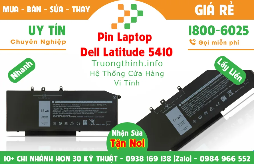 Mua Bán Pin Laptop Dell Latitude 5410 Giá Rẻ | Vi Tính Trường Thịnh