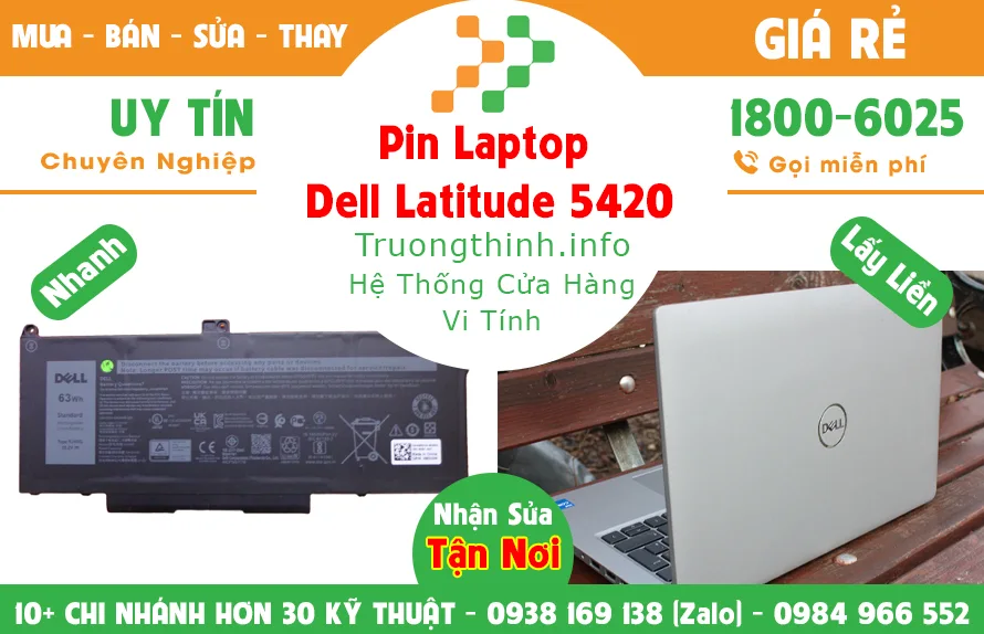 Mua Bán Pin Laptop Dell Latitude 5420 Giá Rẻ | Vi Tính Trường Thịnh