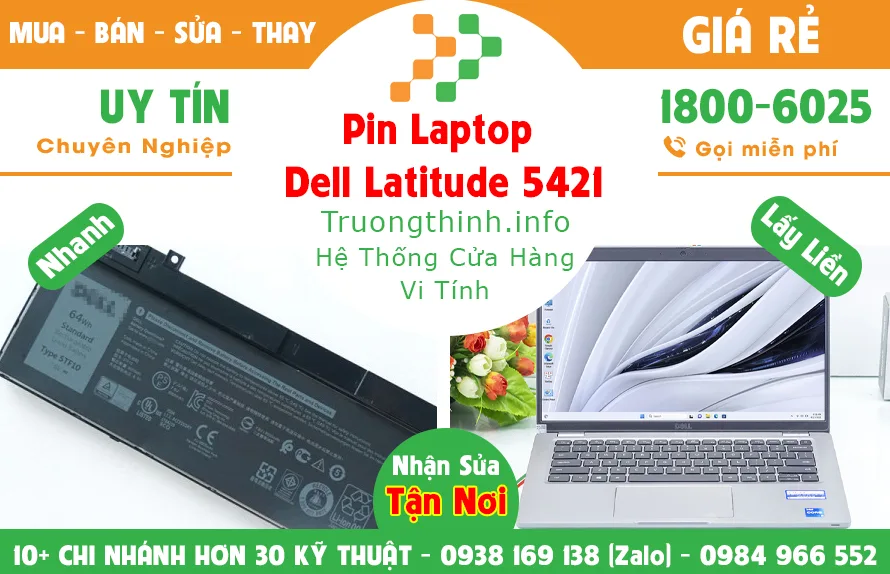 Mua Bán Pin Laptop Dell Latitude 5421 Giá Rẻ | Vi Tính Trường Thịnh