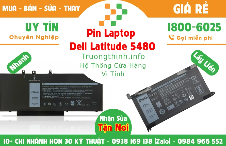 Mua Bán Pin Laptop Dell Latitude 5480 Giá Rẻ | Vi Tính Trường Thịnh