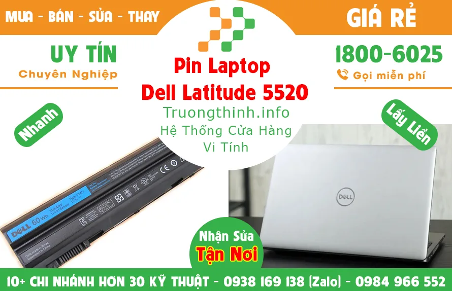 Mua Bán Pin Laptop Dell Latitude 5520 Giá Rẻ | Vi Tính Trường Thịnh