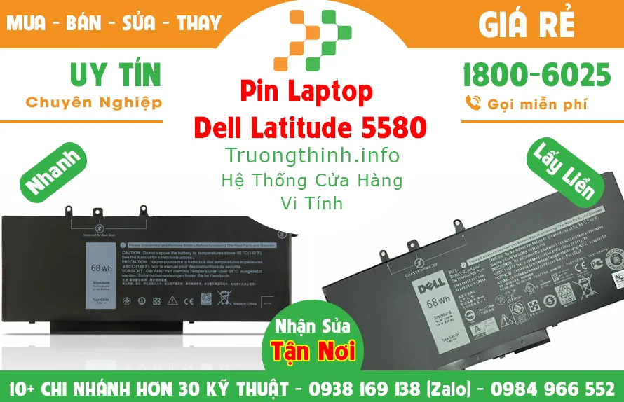 Mua Bán Pin Laptop Dell Latitude 5580 Giá Rẻ | Vi Tính Trường Thịnh