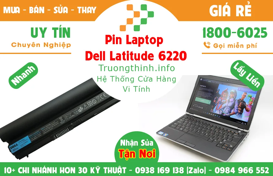 Mua Bán Pin Laptop Dell Latitude 6220 Giá Rẻ | Vi Tính Trường Thịnh