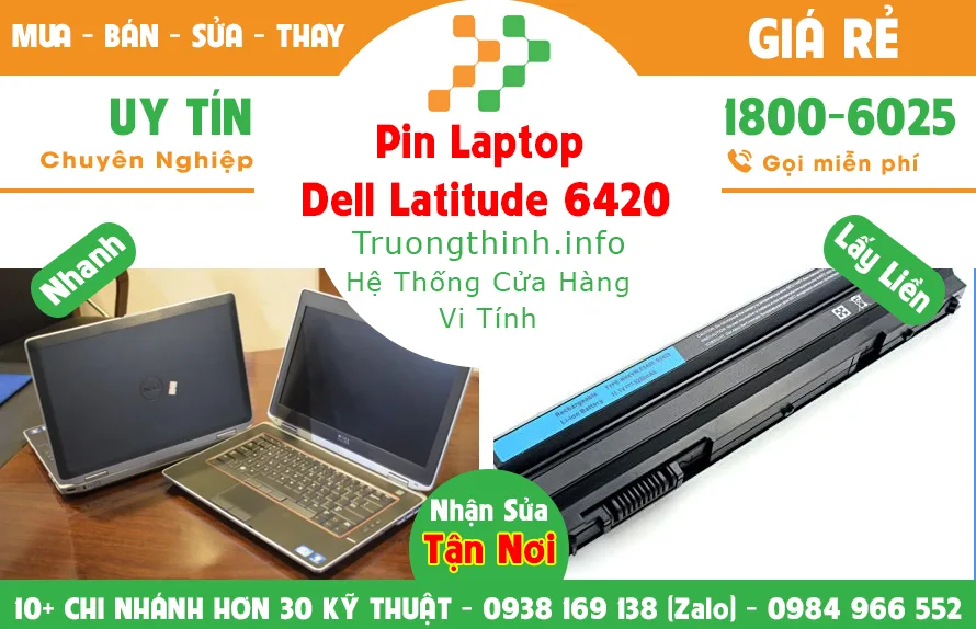 Mua Bán Pin Laptop Dell Latitude 6420 Giá Rẻ | Vi Tính Trường Thịnh