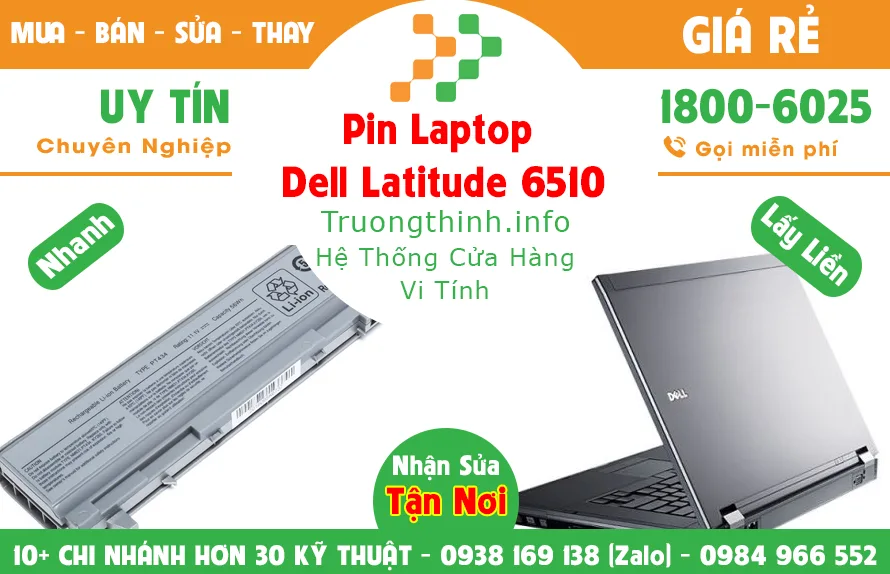 Mua Bán Pin Laptop Dell Latitude 6510 Giá Rẻ | Vi Tính Trường Thịnh