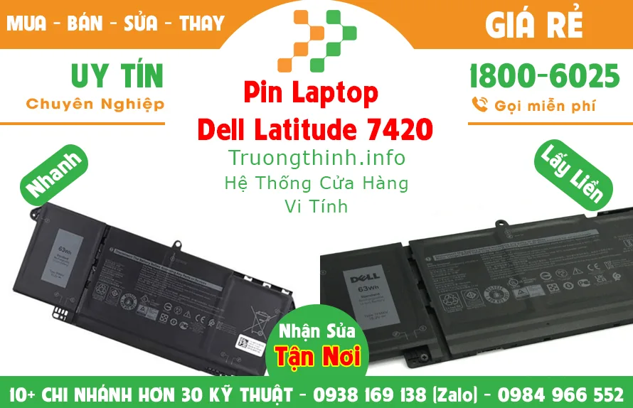 Mua Bán Pin Laptop Dell Latitude 7420 Giá Rẻ | Vi Tính Trường Thịnh