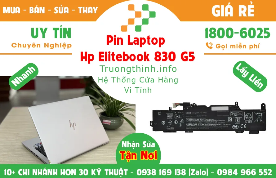 Mua Bán Sửa Thay Pin Laptop Hp Elitebook 830 G5 Giá Rẻ | Vi Tính Trường Thịnh