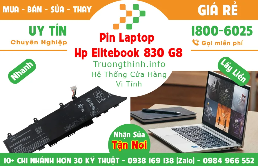 Mua Bán Sửa Thay Pin Laptop Hp Elitebook 830 G8 Giá Rẻ | Vi Tính Trường Thịnh