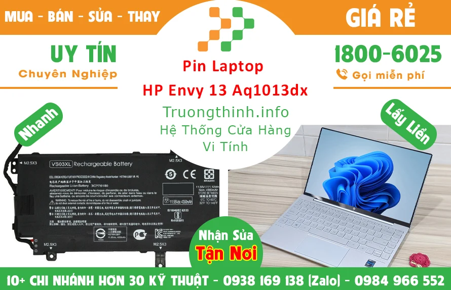 Bán Pin Laptop HP Envy 13 Aq1013dx Slim 5 Chính Hãng Giá Rẻ