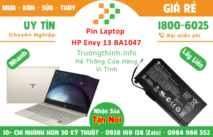 Bán Pin Laptop HP Envy 13 BA1047 Chính Hãng Giá Rẻ