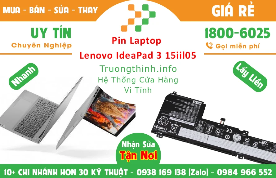 Bán Pin Laptop Lenovo Ideapad 3 15Iil05 Chính Hãng Giá Rẻ