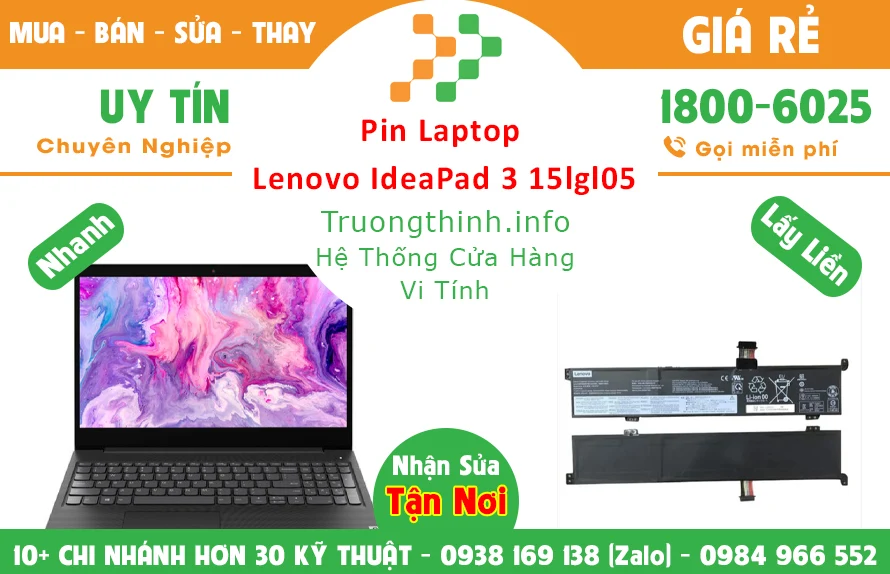 Bán Pin Laptop Lenovo Ideapad 3 15Lgl05 Chính Hãng Giá Rẻ