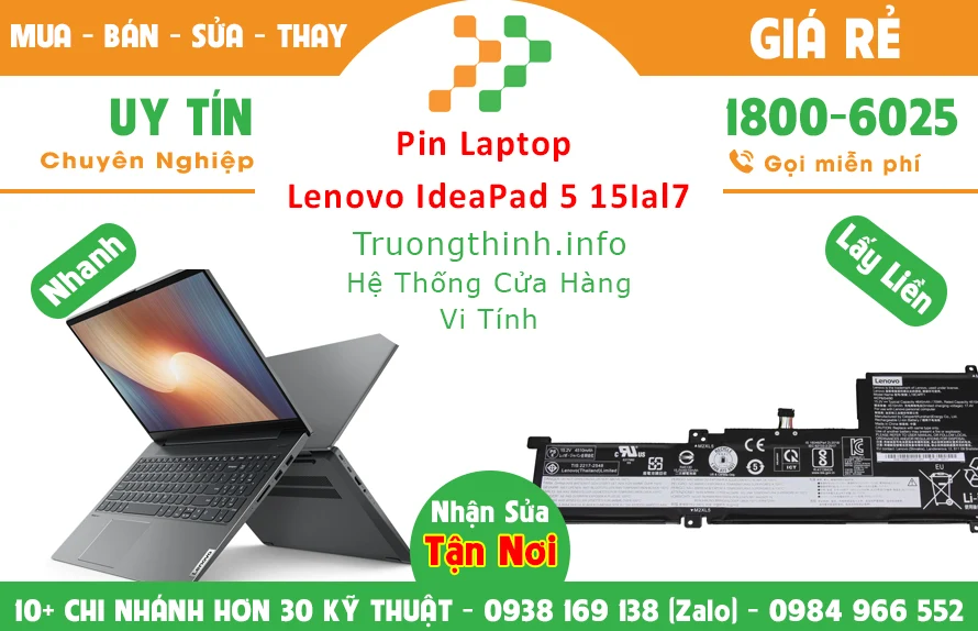 Bán Pin Laptop Lenovo Ideapad 5 15Ial7 Chính Hãng Giá Rẻ