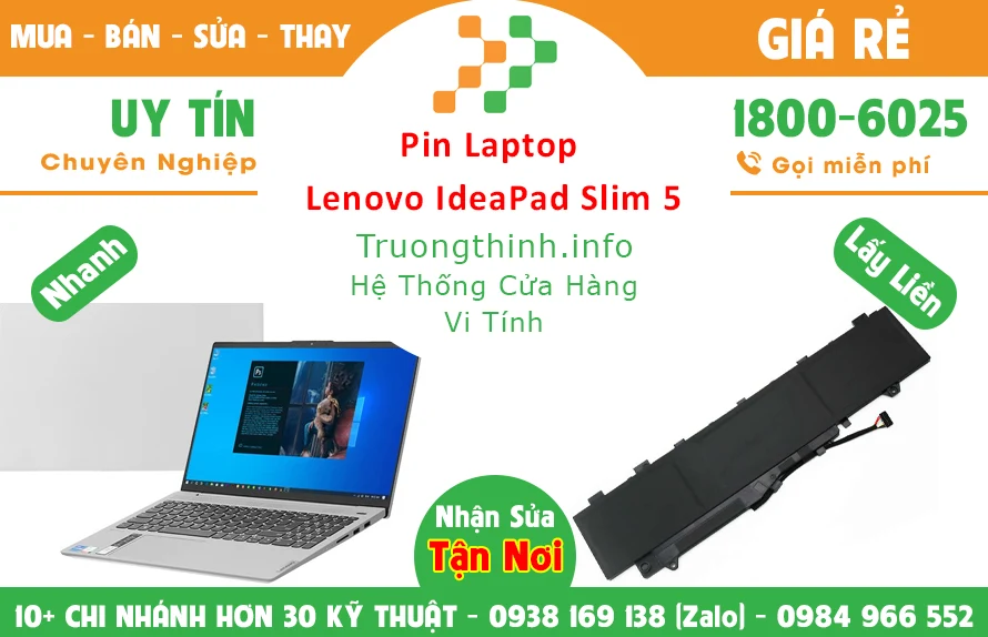 Bán Pin Laptop Lenovo Ideapad 5 Slim 5 Chính Hãng Giá Rẻ