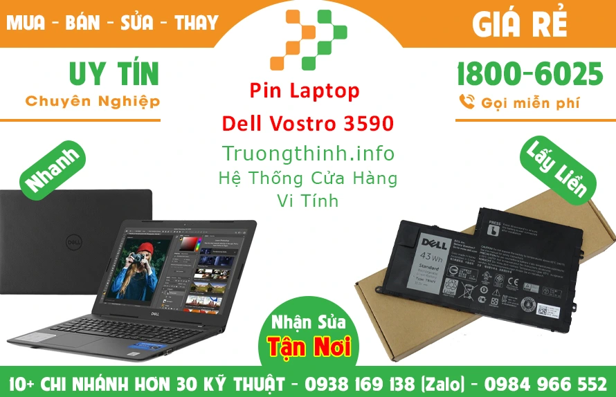 Bán Pin Laptop Dell Vostro 3590 Slim 5 Chính Hãng Giá Rẻ