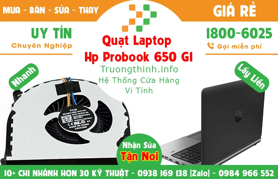 Quạt Laptop Hp probook 650 G1 Giá Rẻ | Vi Tính Trường Thịnh